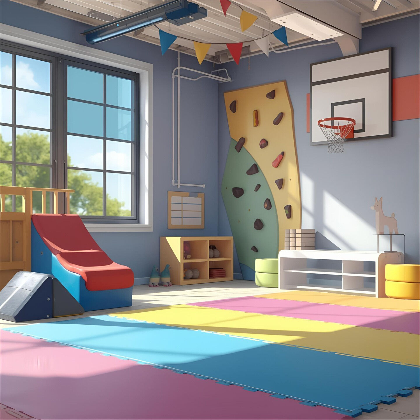 アスレチックを取り入れた子供部屋が人気！！
