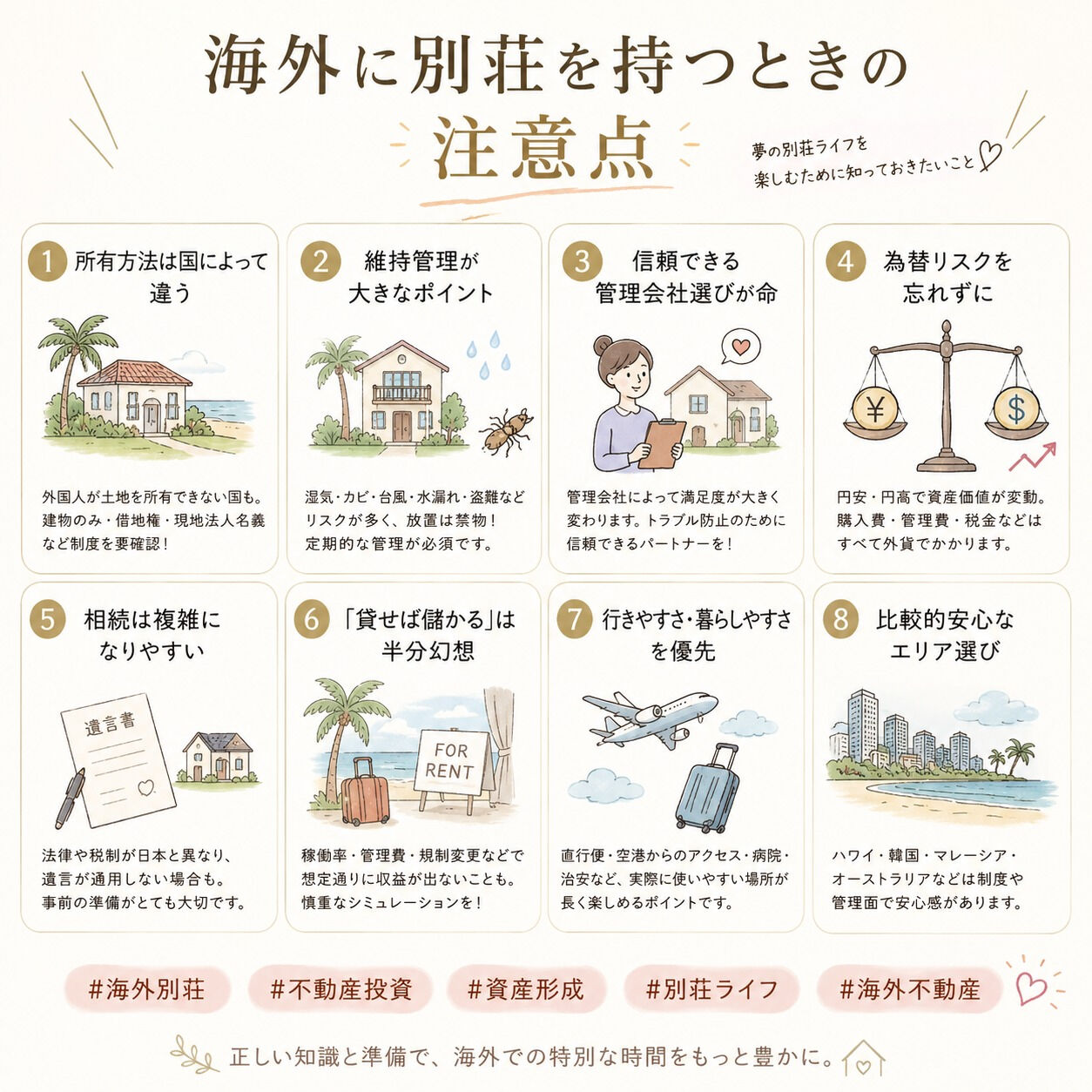 海外に別荘を持つ✨