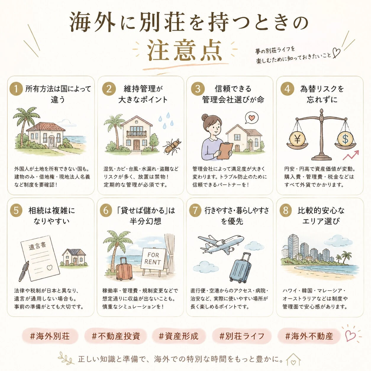 海外に別荘を持つ✨